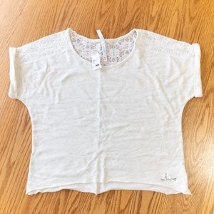 NWT Aeropostale lace shoulder crop top